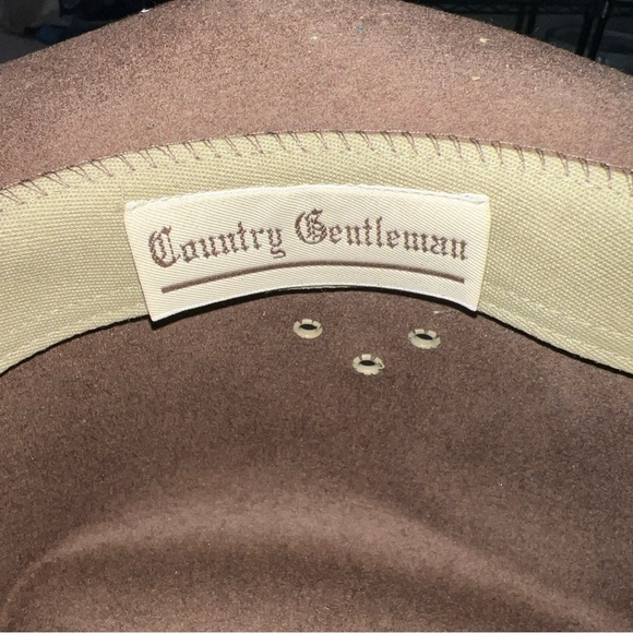 Country Gentleman Surrey Fedora 100% Wool Hat~M~Brown - Picture 5 of 7